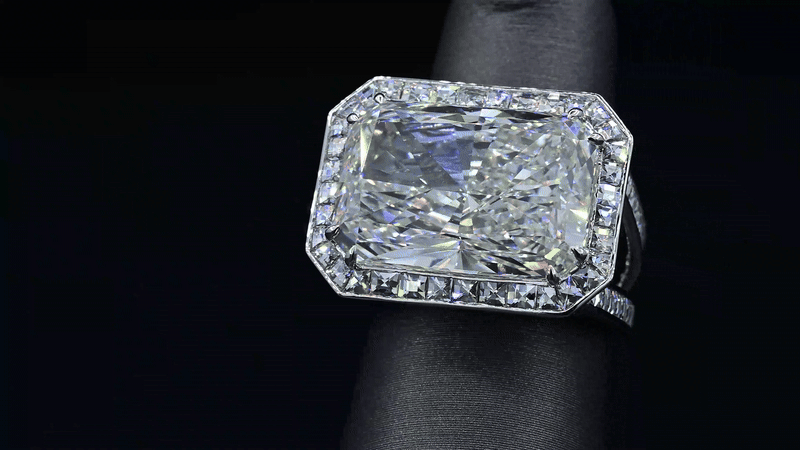 Rectangular Diamond Framed Ring – Shop.bezambar.com